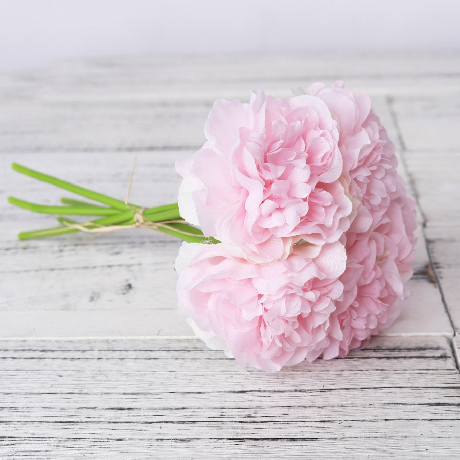 peony artificial artificial silk flowers for home decoration wedding bouquet for bride high quality fake flower faux living room - KiwisLove