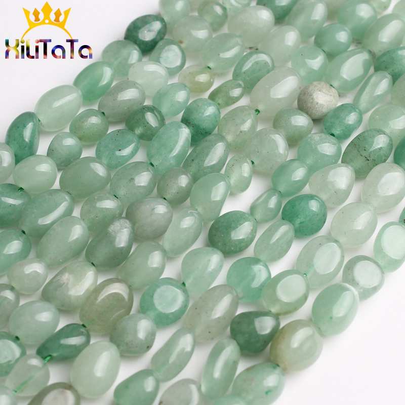 6-8mm Irregular Aventurine Jades Stone Beads Natural Loose Spacer Beads 15&#39;&#39; Strands For Jewelry Making DIY Bracelets Necklace