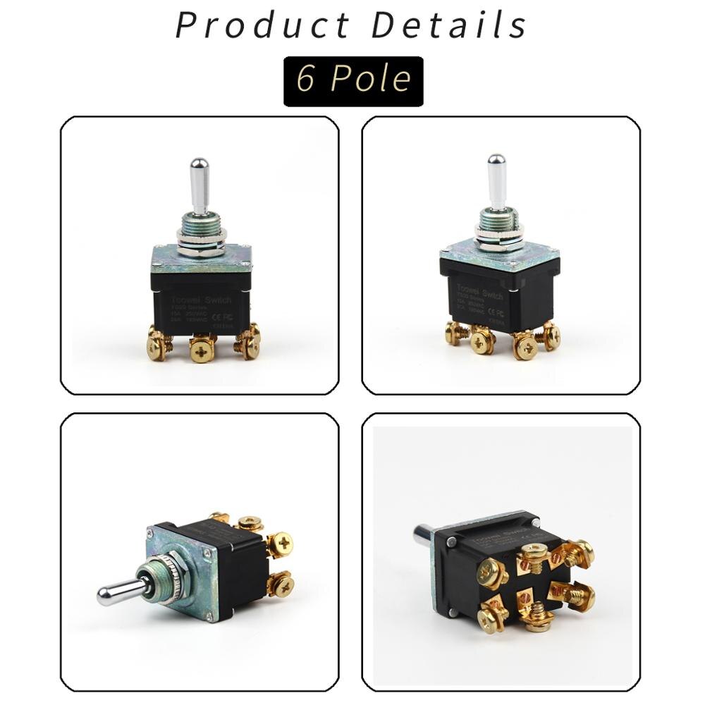 ON-OFF-ON ON-ON Full type Momentary Screw Toggle Switch SPST SPDT DPST DPDT IP67 - KiwisLove