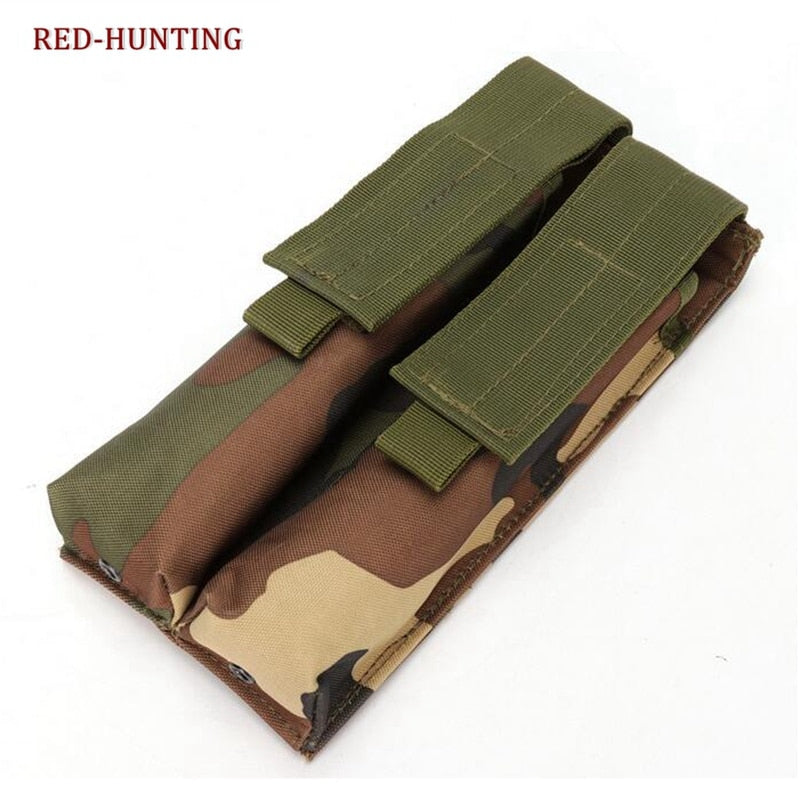 Airsoft Molle Double P90/UMP Military Magazine Pouch Coyote Tactical TAN BK CP ACU OD Woodland Camo - KiwisLove