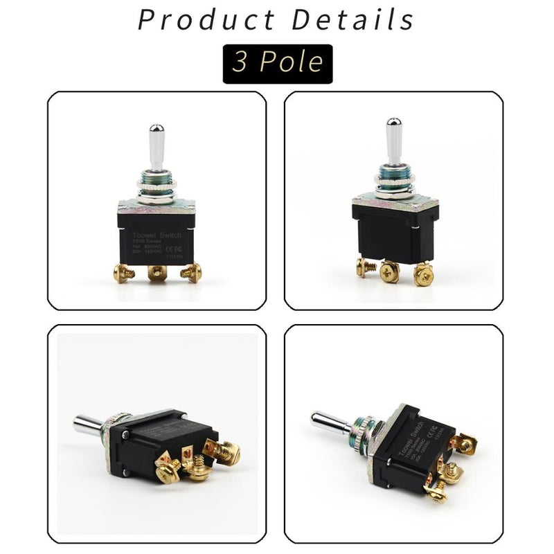 ON-OFF-ON ON-ON Full type Momentary Screw Toggle Switch SPST SPDT DPST DPDT IP67 - KiwisLove