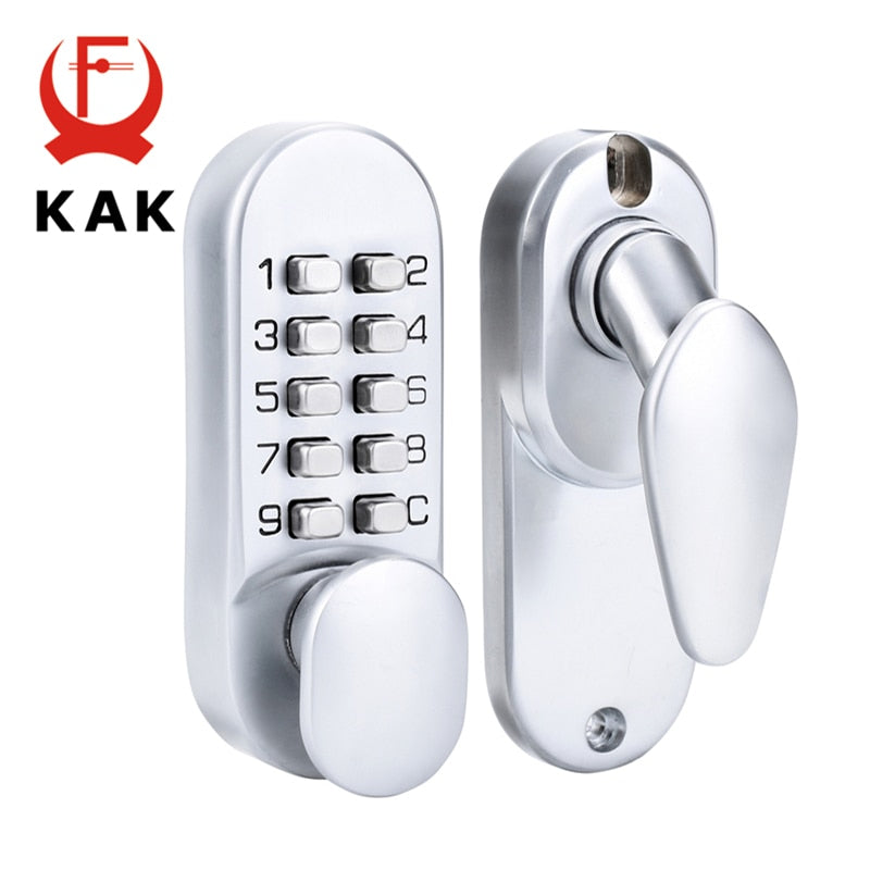 KAK Zinc Alloy Keyless Door Lock Mechanical Combination Lock Safety Code Lock for Doors Handle Door Hardware Lock Furniture - KiwisLove