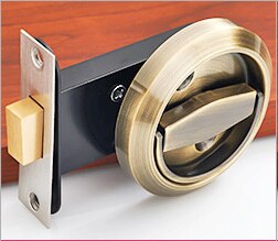 KAK Stainless Steel 304 Recessed Invisible Cup Handle Privacy Hidden Door Locks Cabinet Pulls Handle Fire Proof Disk Ring Lock - KiwisLove