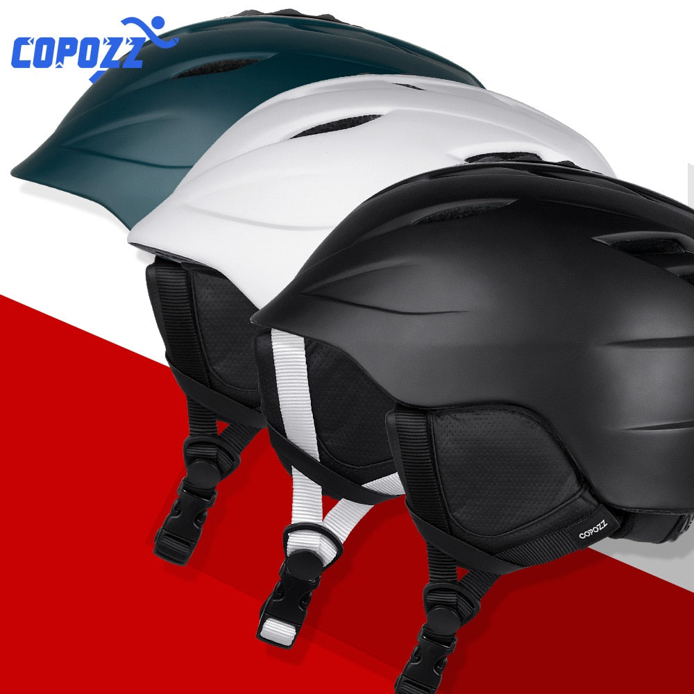 COPOZZ Brand Snowboard Ski Helmet Safety Integrally-molded Breathable Helmet Men Women Skateboard Skiing Helmet Size 55-61cm - KiwisLove