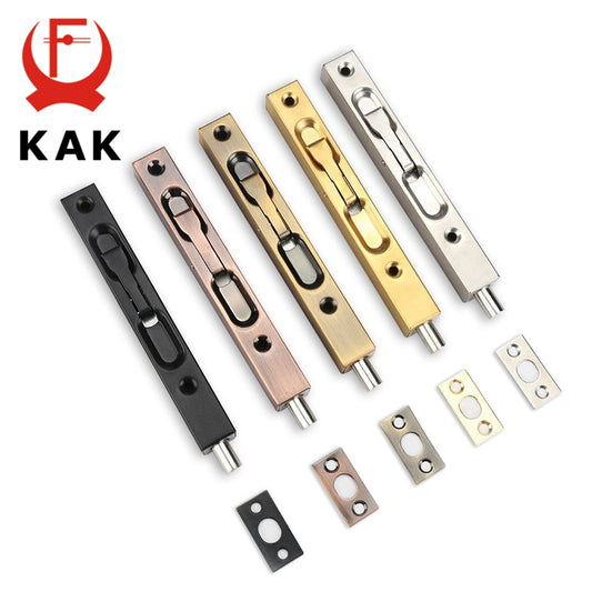 KAK 4/6/8/10 inch Stainless Steel Hidden Door Bolt Security Guard Door Latch Sliding Door Lock Bathroom Bolt Dust Proof Hardware - KiwisLove