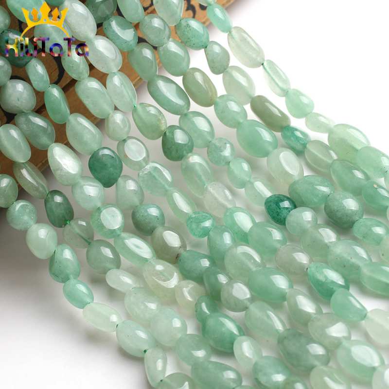 6-8mm Irregular Aventurine Jades Stone Beads Natural Loose Spacer Beads 15&#39;&#39; Strands For Jewelry Making DIY Bracelets Necklace