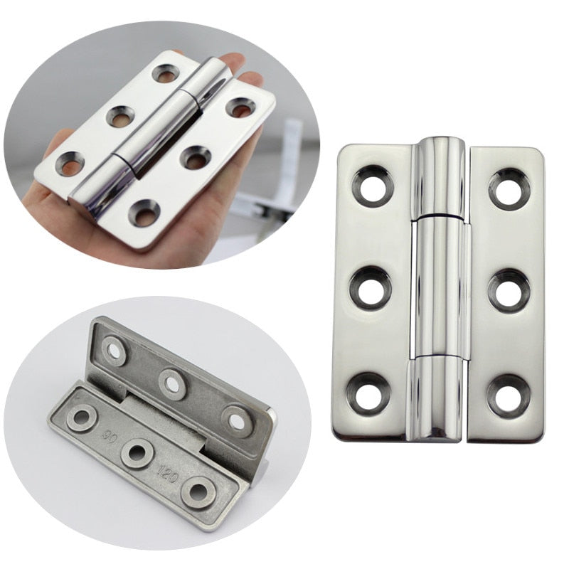 Marine Grade Stainless steel boat door hinge For Home Door Cabinet Drawer Boxes Hinges with 6 Holes 120*90*6.5mm