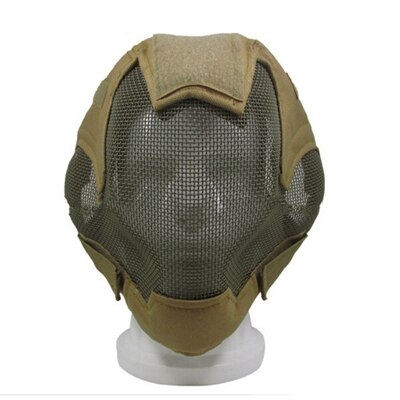 Hot Tactical Airsoft Full Face Mask Safety Metal Mesh War Game Steel Net Mesh Paintball Protection Gear Outdoor - KiwisLove