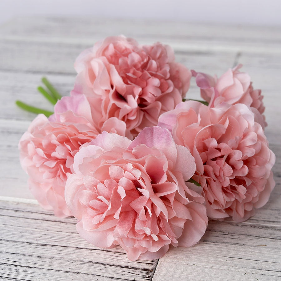 peony artificial artificial silk flowers for home decoration wedding bouquet for bride high quality fake flower faux living room - KiwisLove