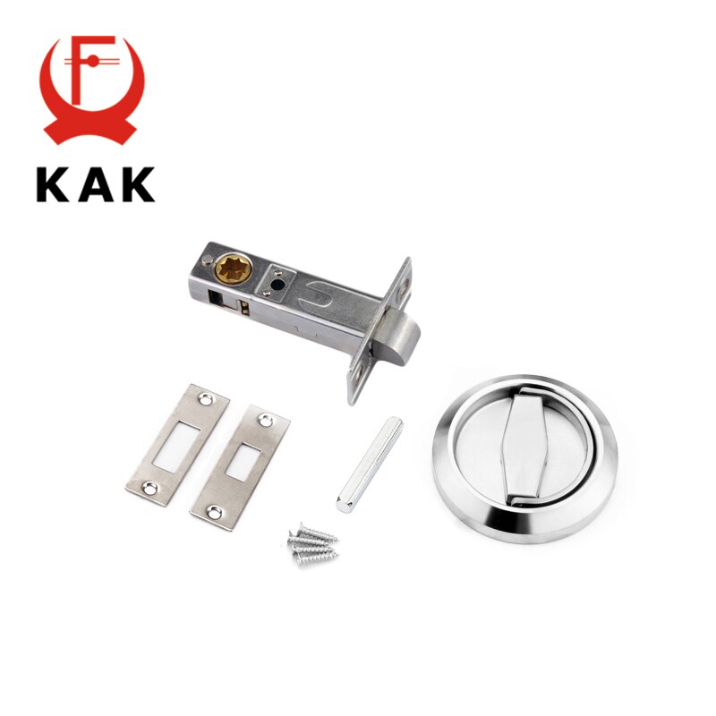 KAK Hidden Door Locks Stainless Steel Handle Kitchen Bedroom Invisible Pulls Mechanical Outdoor Lock For Fire Proof Hardware - KiwisLove
