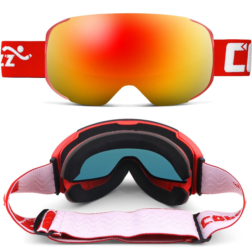 COPOZZ brand ski goggles replaceable magnetic lenses UV400 anti-fog snow ski mask skiing men women snowboard goggles GOG-2181 - KiwisLove