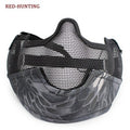 Outdoor Sports Steel Mesh Half Face Protective Mask Hunting Metal Wire Half Face CS - KiwisLove