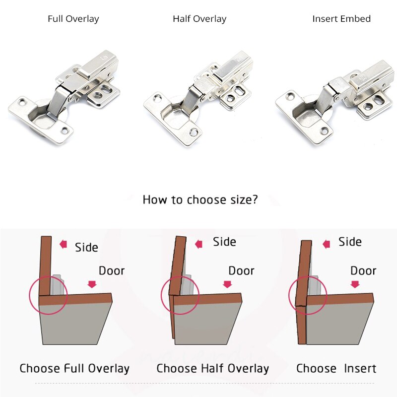 KAK Hinge Rustless Iron Hydraulic Hinge Iron Core Damper Buffer Cabinet Cupboard Door Hinges Soft Close Furniture Hardware - KiwisLove