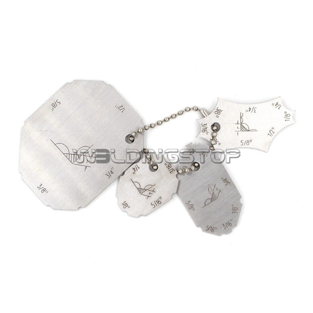 Welding Gauge key Pocket Gage 4pieces set weld seam test ulnar inspection ruler - KiwisLove