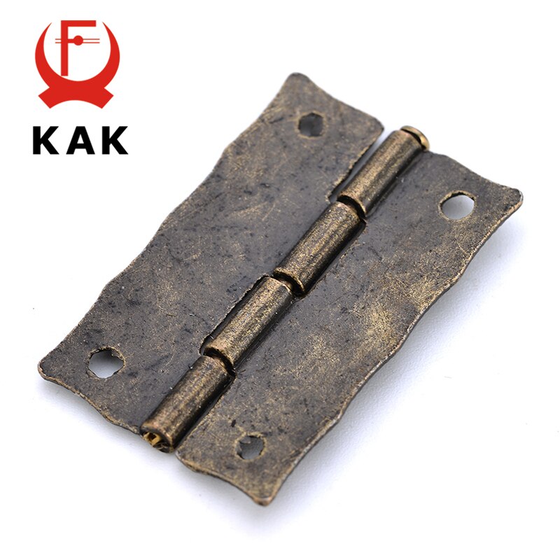 10PCS KAK Antique Bronze Hinges Cabinet Door Drawer Decorative Mini Hinge For Jewelry Storage Wooden Box Furniture Hardware - KiwisLove