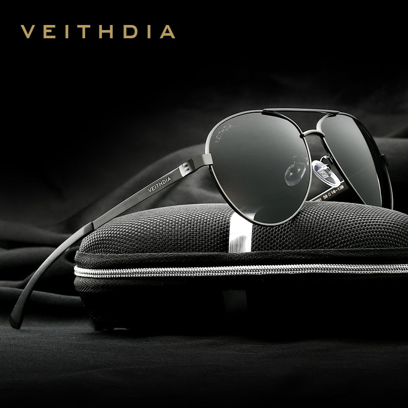 VEITHDIA Fashion Brand Designer Aluminum Magnesium Men's Sun Glasses Polarized Mirror lens Male Eyewear Sunglasses For Men 3801 - KiwisLove