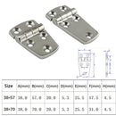 57x38mm 70x38mm Stainless Steel 316 Silver Door Butt Hinge Cabinet Drawer Boxes Hinge Boat Marine Hardware Yacht Accessories