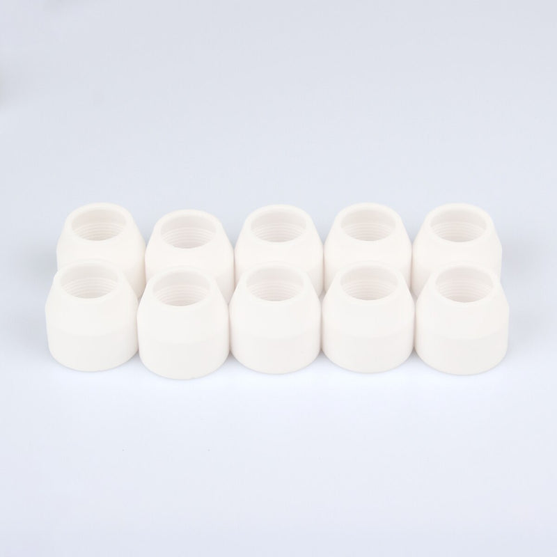 10Pcs P80 Ceramic Shield Cup/Cap Inverte Air Plasma Cutter Cutting Machine Torch Gun Consumables Accessories Spare Parts - KiwisLove