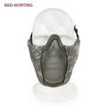 Airsoft Paintball CS Mask Adjustable Elastic Belt Strap  Tactical Foldable Half Face Mesh Mask - KiwisLove