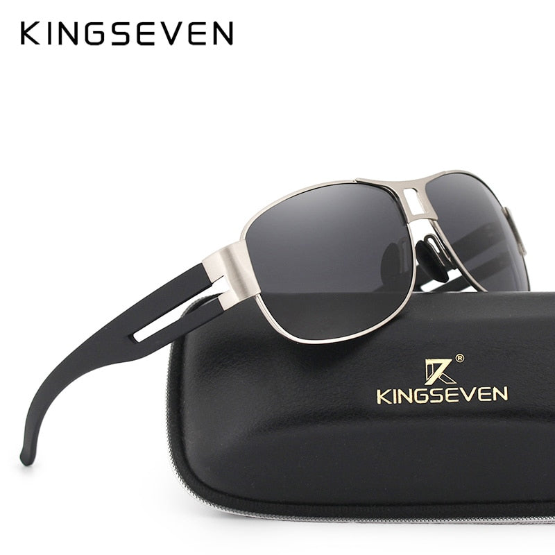 KINGSEVEN Men Classic Brand Sunglasses Luxury Aluminum Polarized Sunglasses EMI Defending Coating Lens Male Driving Shades N7806 - KiwisLove