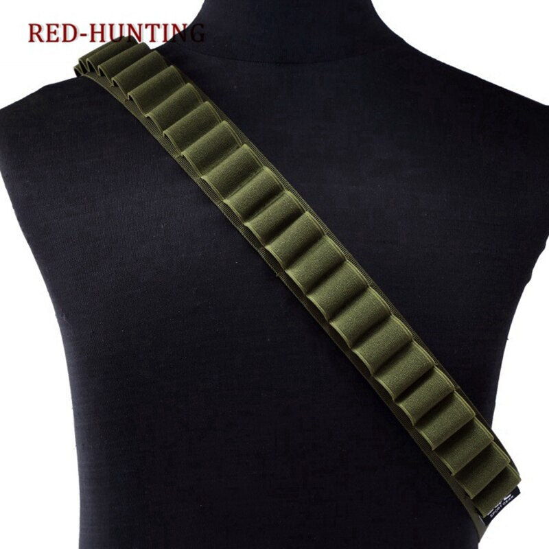 130cm Tactical Hunting Shot gun 12 GA Belt Nylon Airsoft 26 Rounds Bullet Ammo Holster Pouch Belt Accessories - KiwisLove