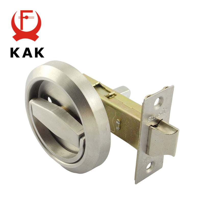 KAK Hidden Door Locks Stainless Steel Handle Kitchen Bedroom Invisible Pulls Mechanical Outdoor Lock For Fire Proof Hardware - KiwisLove