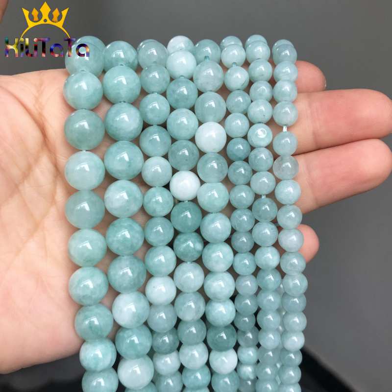 Natural Beads Amazonite Angelite Stone Round Loose Spacer Beads For Jewelry Making DIY Handmade Bracelet 15&quot;inches 6/8/10/12mm - KiwisLove