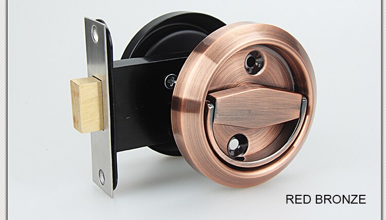 KAK Stainless Steel 304 Recessed Invisible Cup Handle Privacy Hidden Door Locks Cabinet Pulls Handle Fire Proof Disk Ring Lock - KiwisLove