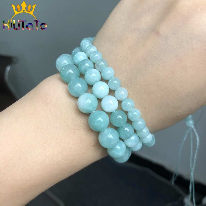 Natural Beads Amazonite Angelite Stone Round Loose Spacer Beads For Jewelry Making DIY Handmade Bracelet 15&quot;inches 6/8/10/12mm - KiwisLove