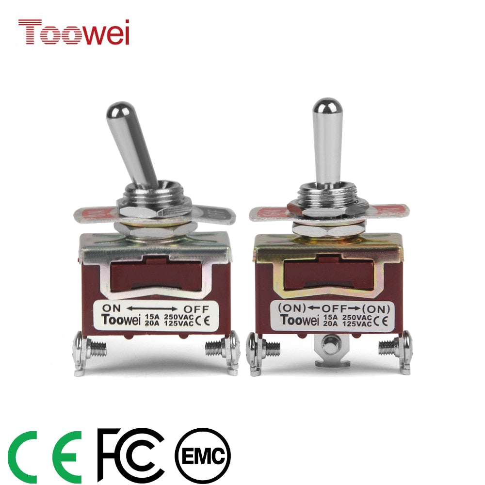 Rocker Toggle Switch 15A 250V 20A 125V SPST SPDT 2 3 Pin Screw Type ON/ OFF ON/OFF/ON CE FCC EMC Certificate For Boat Car Home - KiwisLove