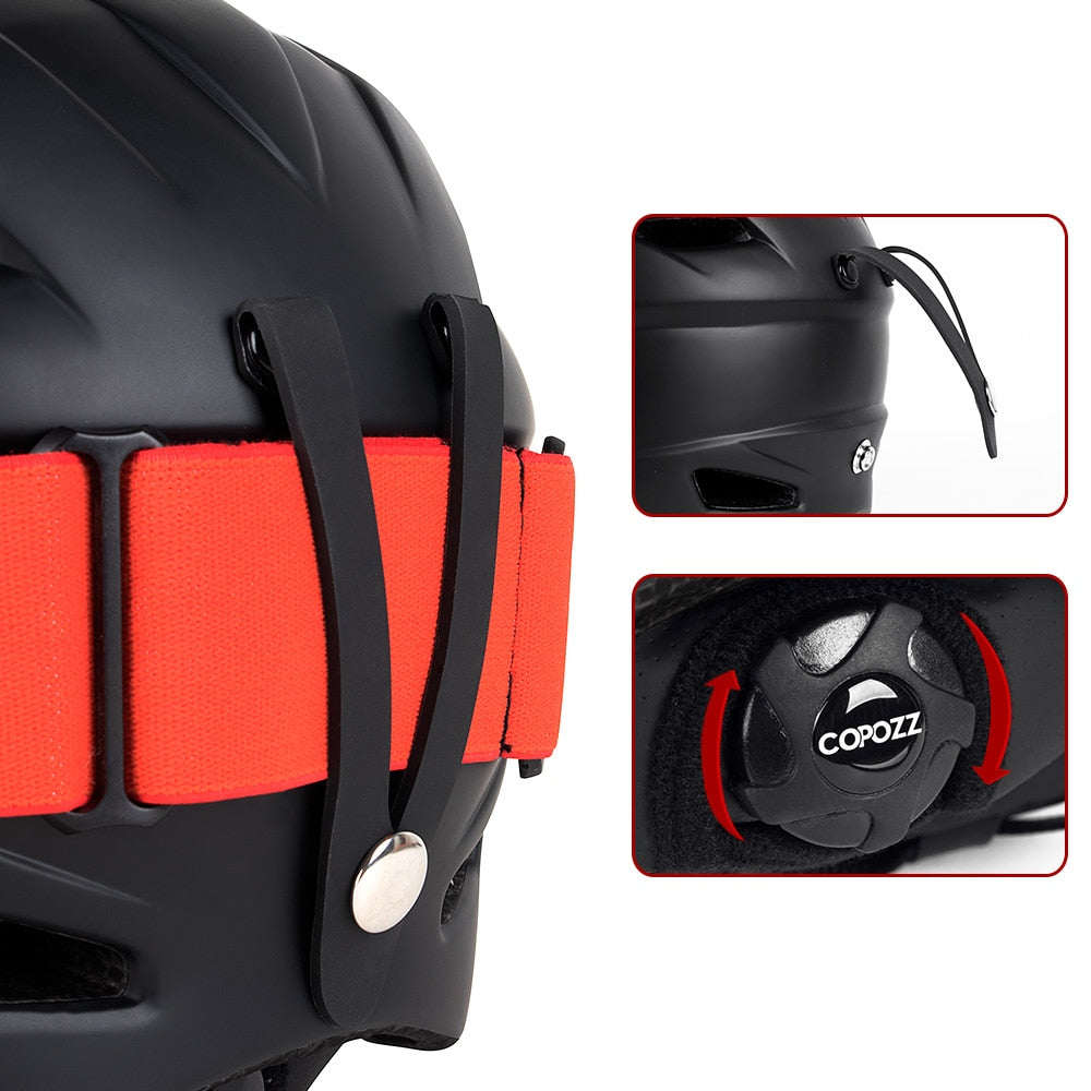 COPOZZ Brand Snowboard Ski Helmet Safety Integrally-molded Breathable Helmet Men Women Skateboard Skiing Helmet Size 55-61cm - KiwisLove