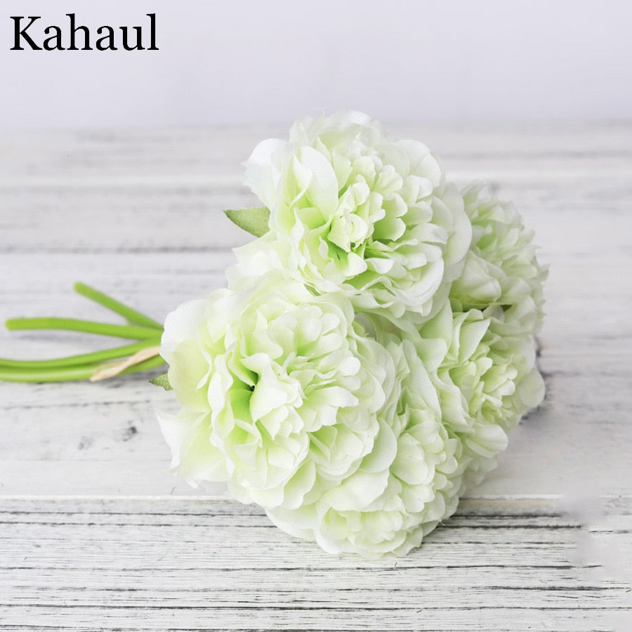 peony artificial artificial silk flowers for home decoration wedding bouquet for bride high quality fake flower faux living room - KiwisLove