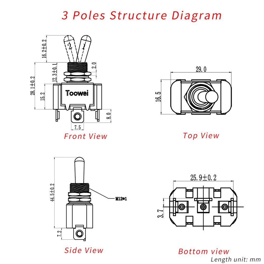 Rocker Toggle Switch 10A 250V 15A 125V SPST SPDT 2 3 Pin ON/ OFF ON/OFF/ON CE FCC EMC Certificate For Boat Car Home DIY - KiwisLove