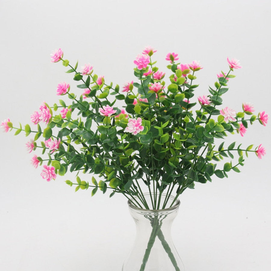 Artificial Flowers Outdoor Plant Shrubs Boxwood Plastic Leaves Fake Bushes Greenery Window Home Yard Garden Wedding Decor A10240 - KiwisLove