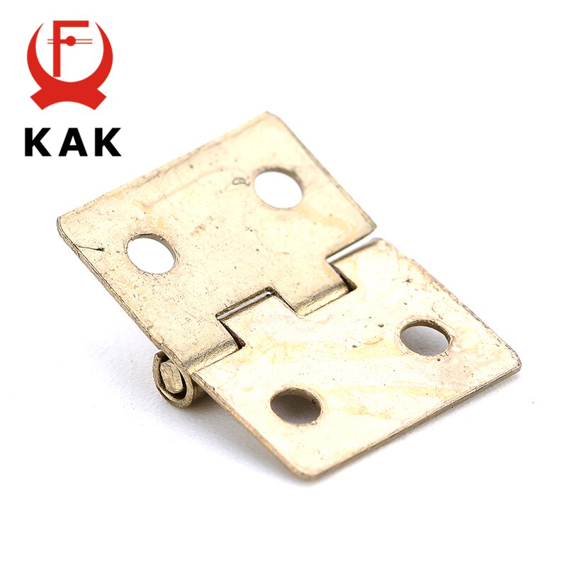 10PCS KAK Mini Bronze Gold Hinge Square Antique Door Hinges For Wooden Cabinet Drawer Jewellery Box Furniture Hardware - KiwisLove