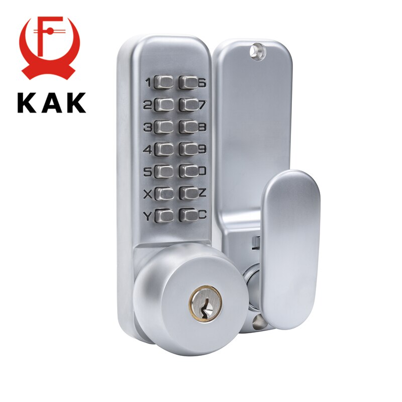 KAK Zinc Alloy Combination Mechanical Digital Door Lock No Power Push Button Code Locks For Home Security Furniture Hardware - KiwisLove