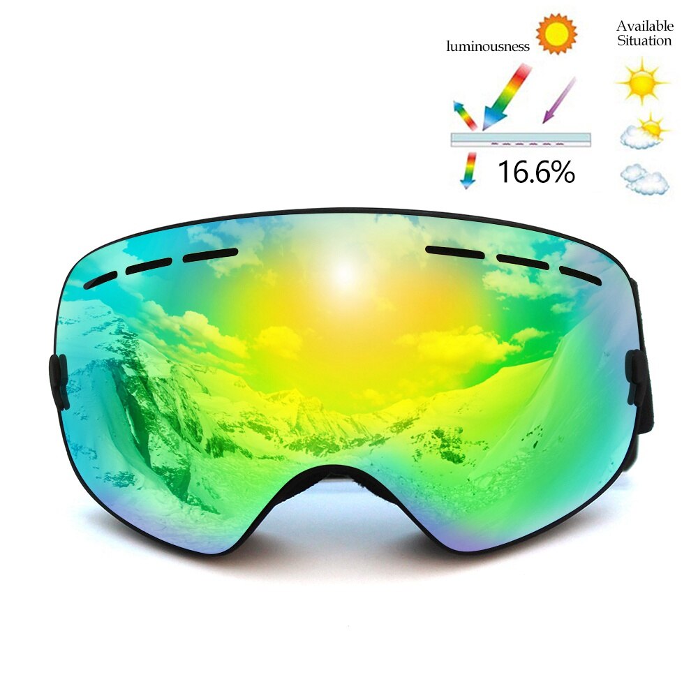 COPOZZ Brand Skiing Goggles Men Women Snowboard Goggles Glasses for Skiing UV400 Protection Snow Ski Glasses Anti-fog Ski Mask - KiwisLove