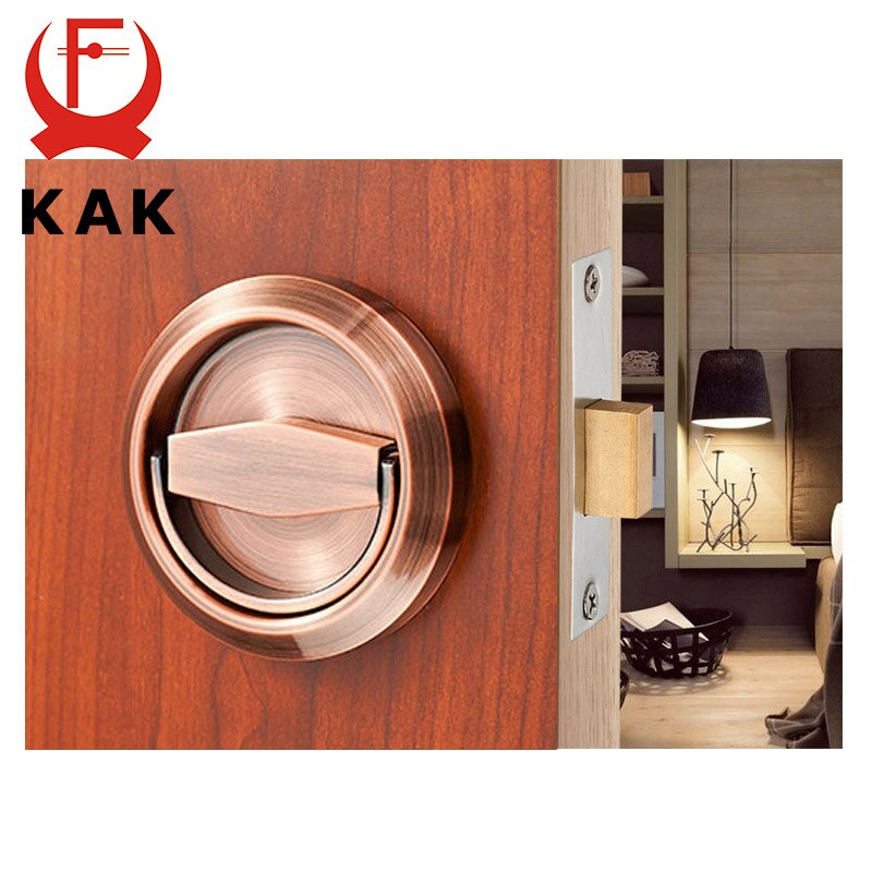 KAK Hidden Door Locks Stainless Steel Handle Recessed Invisible Keyless Mechanical Outdoor Lock For Fire Proof Home Hardware - KiwisLove