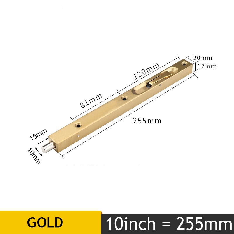 KAK 4/6/8/10 inch Stainless Steel Hidden Door Bolt Security Guard Door Latch Sliding Door Lock Bathroom Bolt Dust Proof Hardware - KiwisLove