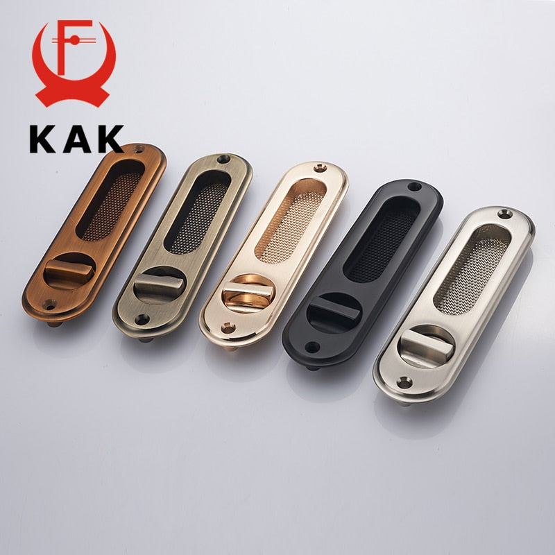 KAK Mute Mortice Sliding Door Lock Hidde Handle Interior Door Pull Lock Modern Anti-theft Room Wood Door Lock Furniture Hardware - KiwisLove
