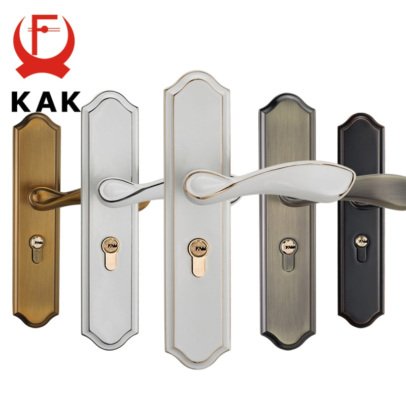KAK Fashion Mute Room Door Lock Zinc Alloy Interior Door Lock Handles European style Anti-theft Gate Lock Furniture Hardware - KiwisLove