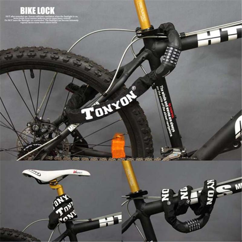 Tonyon 5-Digital Password  Steel Chain Lock Anti Theft Bicycle  Motorcycle - KiwisLove