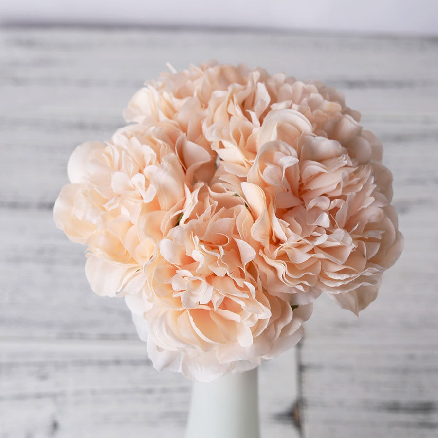 peony artificial artificial silk flowers for home decoration wedding bouquet for bride high quality fake flower faux living room - KiwisLove