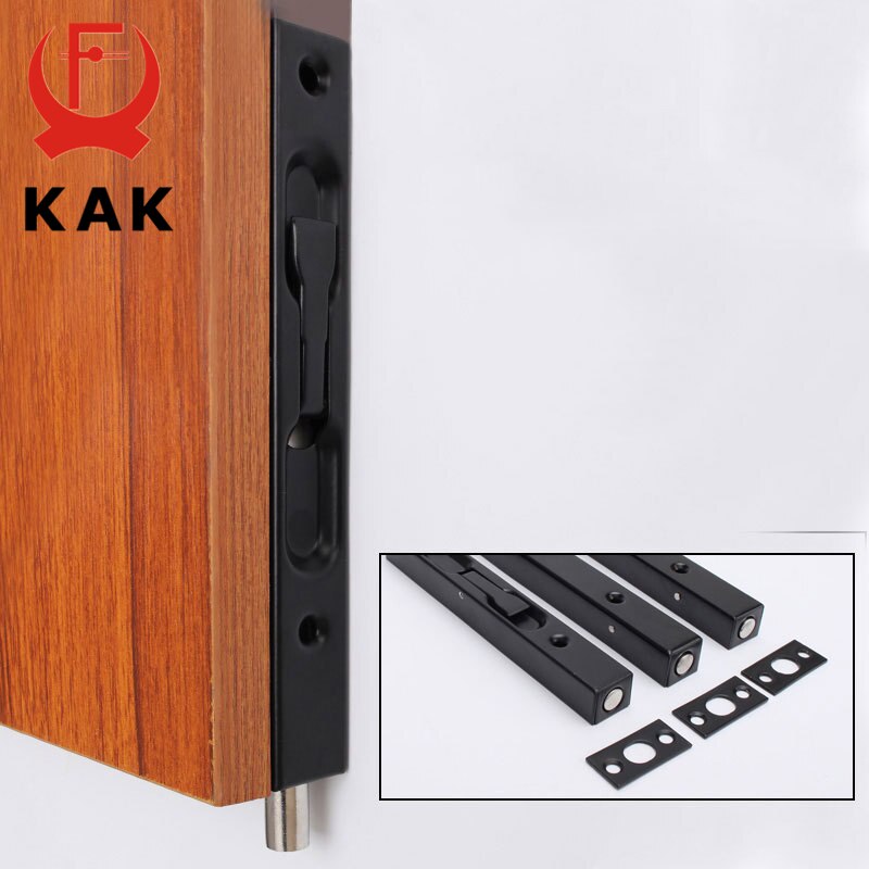 KAK 4/6/8/10 inch Stainless Steel Hidden Door Bolt Security Guard Door Latch Sliding Door Lock Bathroom Bolt Dust Proof Hardware - KiwisLove