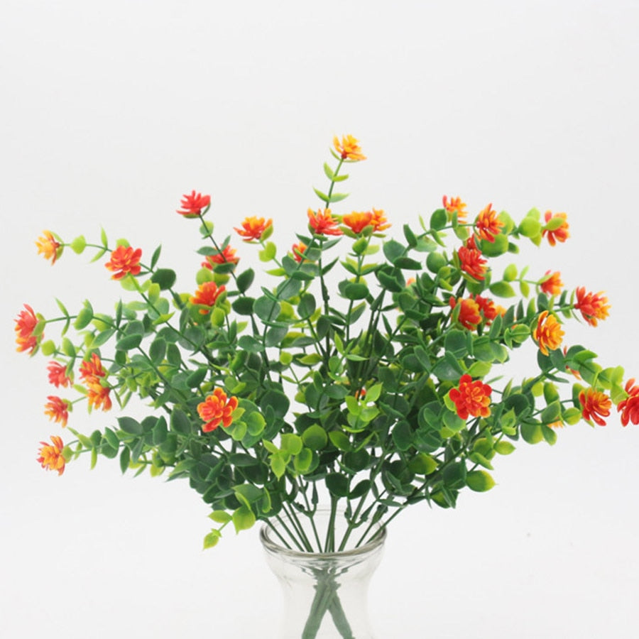 Artificial Flowers Outdoor Plant Shrubs Boxwood Plastic Leaves Fake Bushes Greenery Window Home Yard Garden Wedding Decor A10240 - KiwisLove