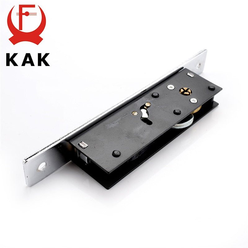 KAK Sliding Door Lock Zinc Alloy Window Locks Anti-Theft Safety Wood Gate Floor Lock With Cross Keys For Furniture Hardware - KiwisLove