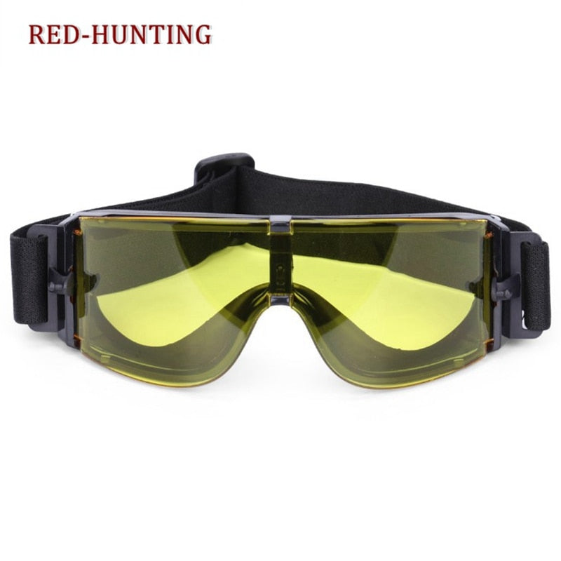 2022 New Hiking Cycling Sun Glasses X800 Tactical Windproof Anti-frog Hunting Goggles 3 Color Lens - KiwisLove