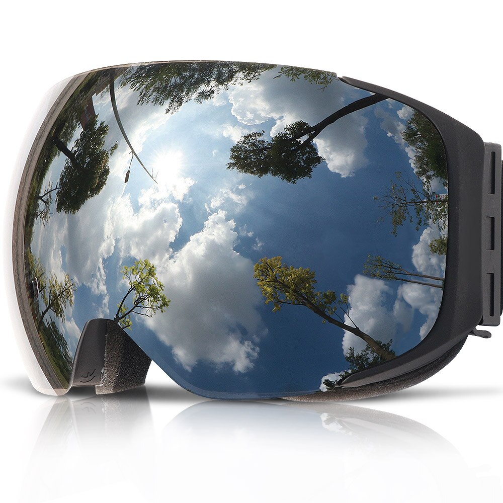 COPOZZ Brand Magnetic Snowboard Ski Goggles with Case 100% Anti-fog UV400 Double lens Protection Men and Women Snow Ski Glasses - KiwisLove