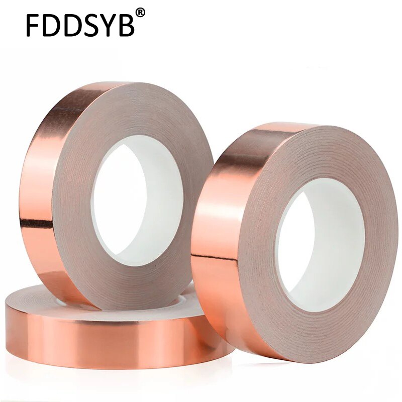 25M Single Electric Conduct Self-Adhesive Copper Foil Tape for Magnetic Radiation Electromagnetic Wave - KiwisLove