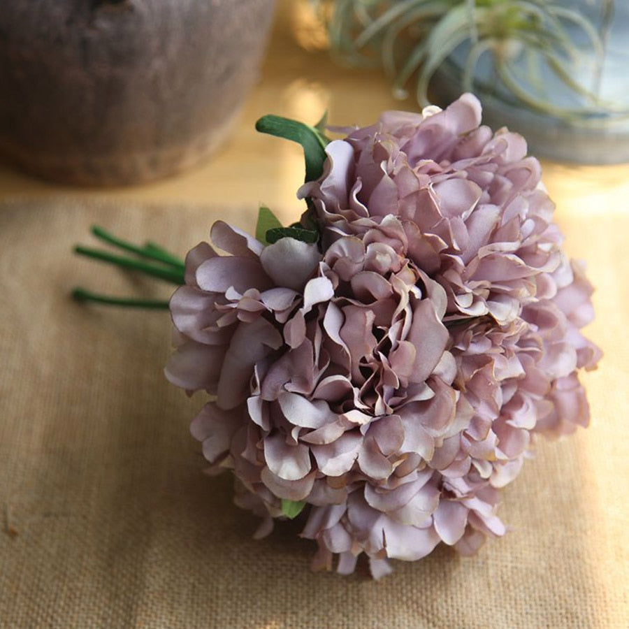 5pcs white artificial silk peony big flowers head for wedding decoration fake flowers bouquet for home decorative faux flower - KiwisLove